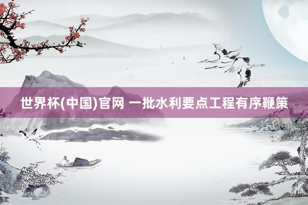 世界杯(中国)官网 一批水利要点工程有序鞭策