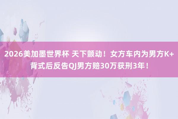 2026美加墨世界杯 天下颤动!女方车内为男方K+背式后反告QJ男方赔30万获刑3年!