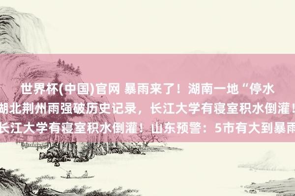 世界杯(中国)官网 暴雨来了！湖南一地“停水停电，水淹到二楼”，湖北荆州雨强破历史记录，长江大学有寝室积水倒灌！山东预警：5市有大到暴雨