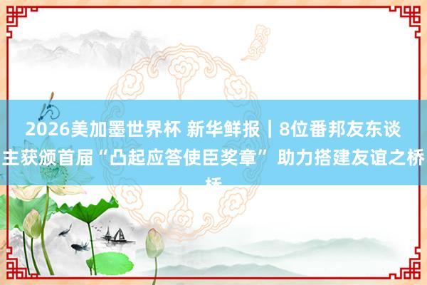 2026美加墨世界杯 新华鲜报|8位番邦友东谈主获颁首届“凸起应答使臣奖章” 助力搭建友谊之桥