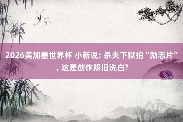2026美加墨世界杯 小新说: 杀夫下狱拍“励志片” , 这是创作照旧洗白?