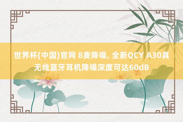 世界杯(中国)官网 8麦降噪, 全新QCY A30真无线蓝牙耳机降噪深度可达60dB