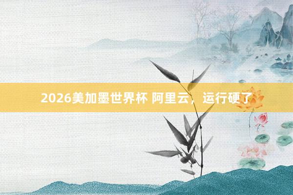 2026美加墨世界杯 阿里云，运行硬了