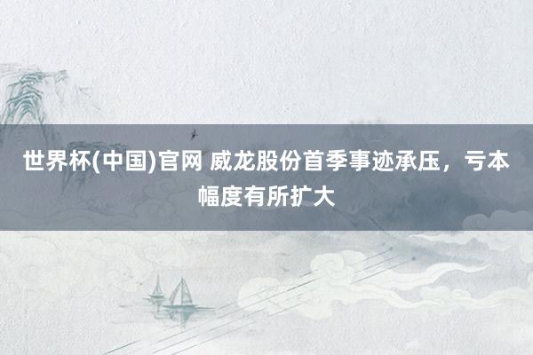 世界杯(中国)官网 威龙股份首季事迹承压，亏本幅度有所扩大