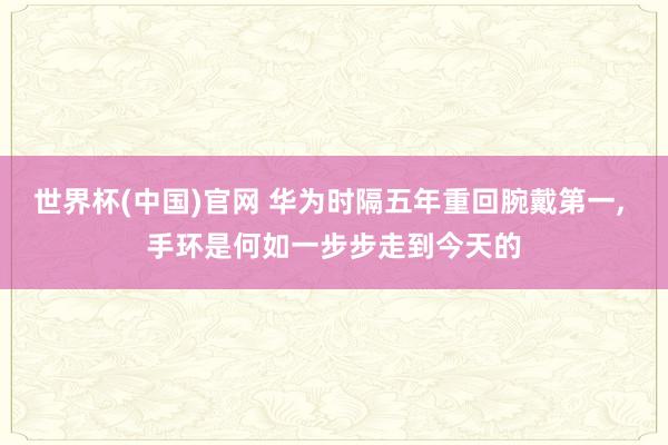 世界杯(中国)官网 华为时隔五年重回腕戴第一, 手环是何如一步步走到今天的