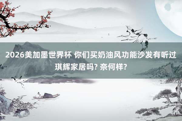 2026美加墨世界杯 你们买奶油风功能沙发有听过琪辉家居吗? 奈何样?