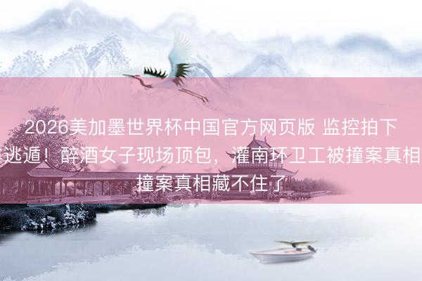 2026美加墨世界杯中国官方网页版 监控拍下男人弃车逃遁！醉酒女子现场顶包，灌南环卫工被撞案真相藏不住了